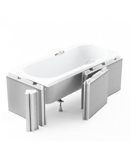 Verkleidung Styropor mit Ablage 4cm Universell für Badewannen 1.050