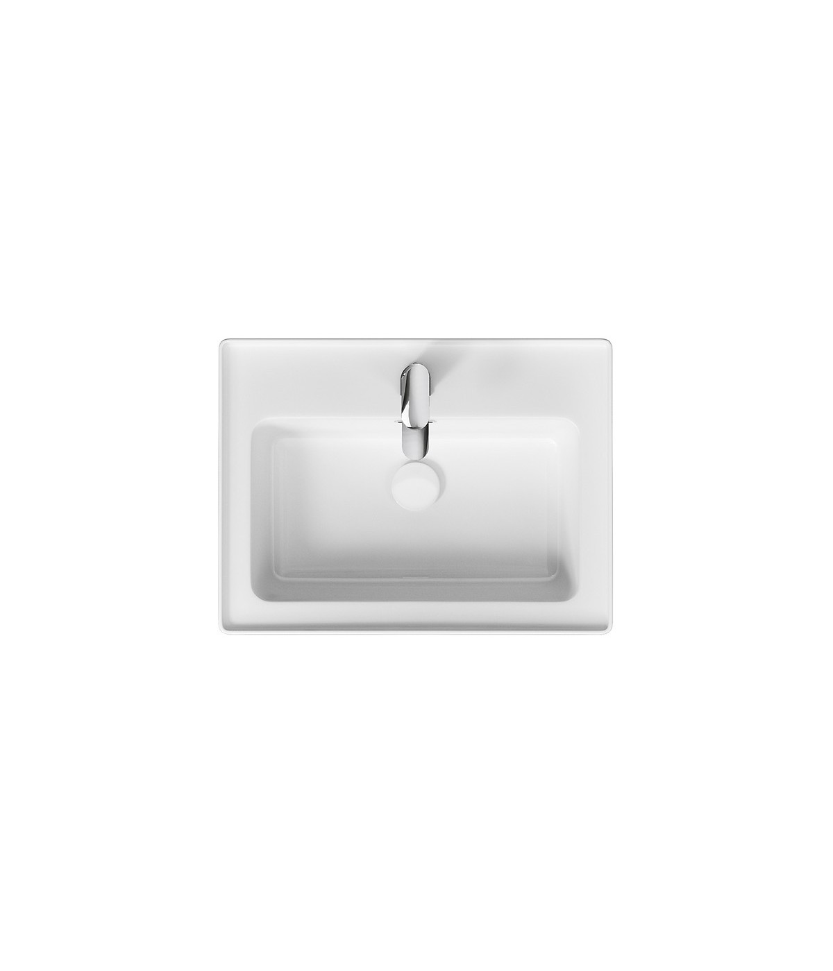 Badmöbel Set CREAZ 60 Waschbecken-Unterschrank mit Waschbecken, 2-Schubladen, Eiche