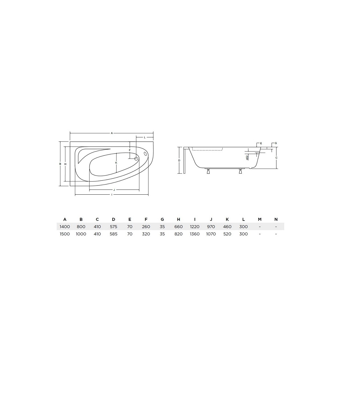 ECKBADEWANNE 150x100 LINKS CORNEA Ablaufgarnitur + Füße GRATIS !