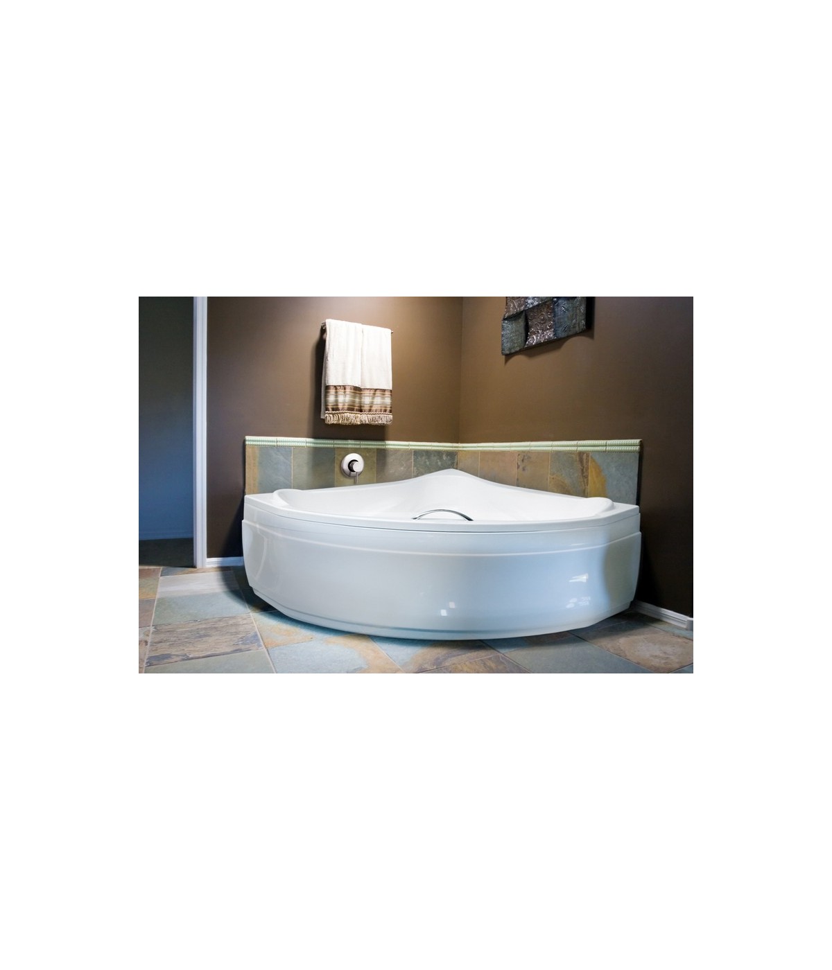 ECKBADEWANNE 134x134 EWAX Ablaufgarnitur + Füße GRATIS !