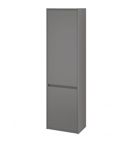 Badezimmer Hochhängeschrank CREAZ 140x40x25 Hochschrank mit 2-Türen, Grau Matt