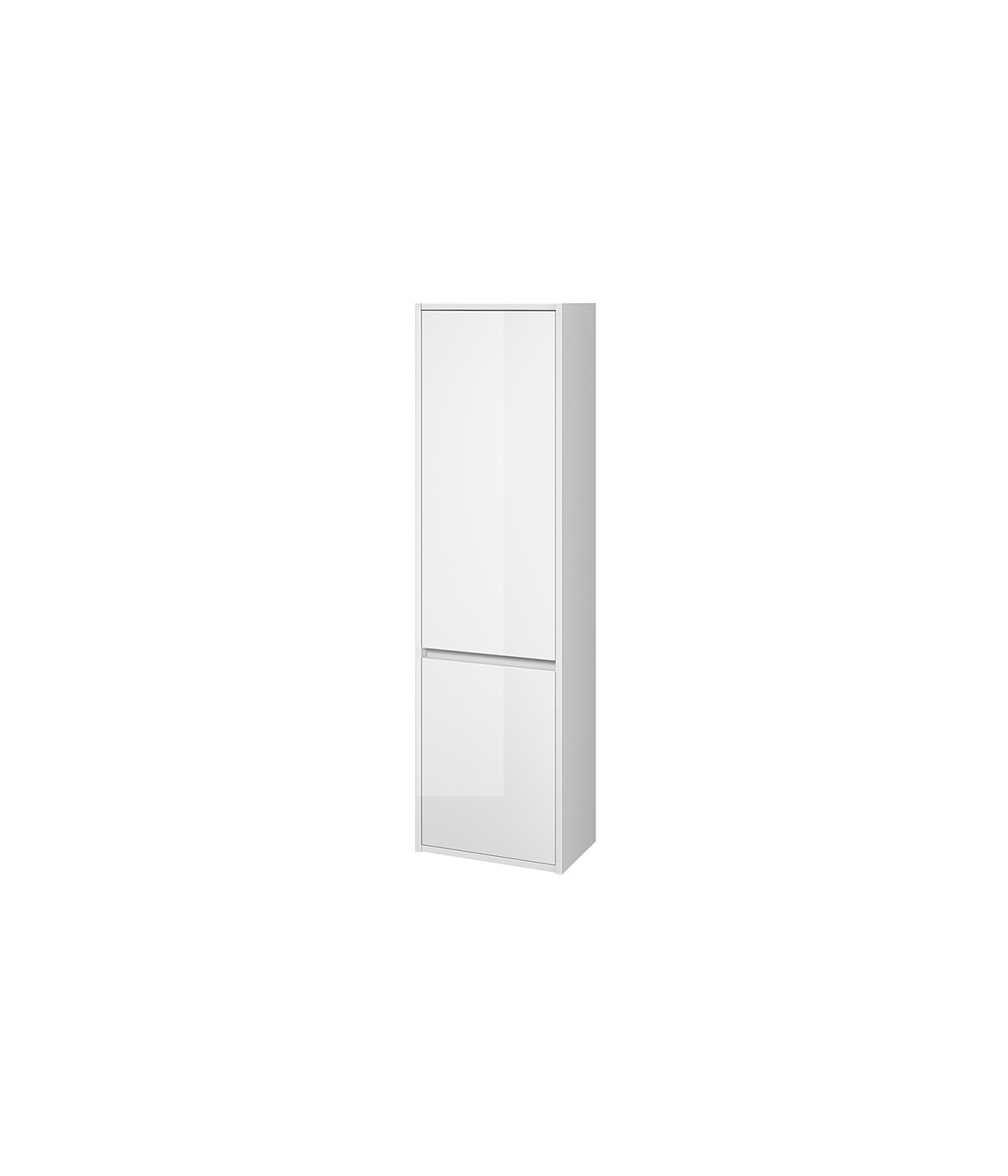 Badezimmer Hochhängeschrank CREAZ 140x40x25 Hochschrank mit 2-Türen, Weiß