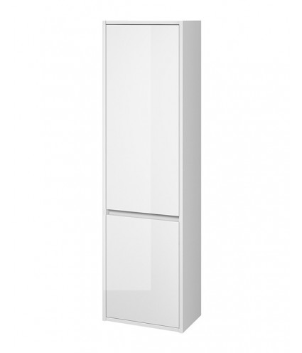 Badezimmer Hochhängeschrank CREAZ 140x40x25 Hochschrank mit 2-Türen, Weiß