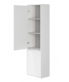 Badezimmer Hochhängeschrank CREAZ 140x40x25 Hochschrank mit 2-Türen, Weiß