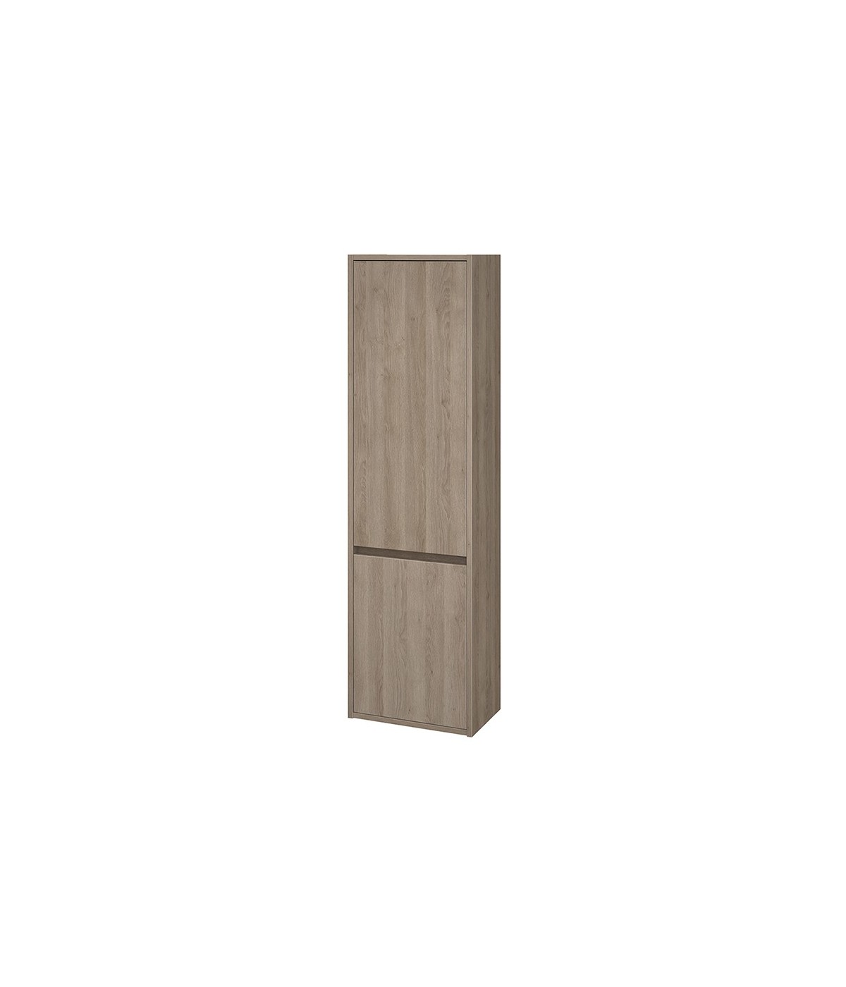 Badezimmer Hochhängeschrank CREAZ 140x40x25 Hochschrank mit 2-Türen, Eiche