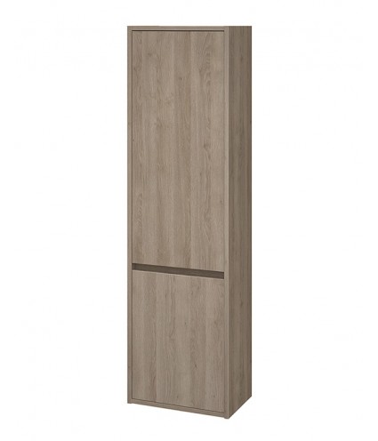 Badezimmer Hochhängeschrank CREAZ 140x40x25 Hochschrank mit 2-Türen, Eiche
