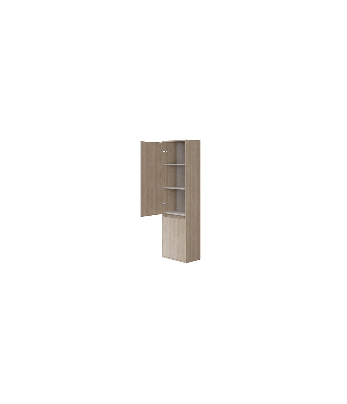 Badezimmer Hochhängeschrank CREAZ 140x40x25 Hochschrank mit 2-Türen, Eiche