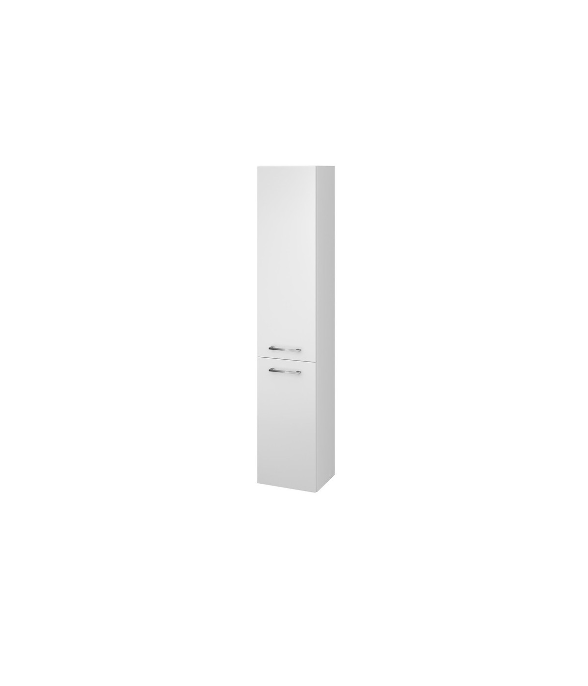 Badezimmer Hochhängeschrank LARAZ 150x30x25 Hochschrank mit 2-Türen, Weiß