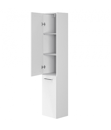 Badezimmer Hochhängeschrank LARAZ 150x30x25 Hochschrank mit 2-Türen, Weiß