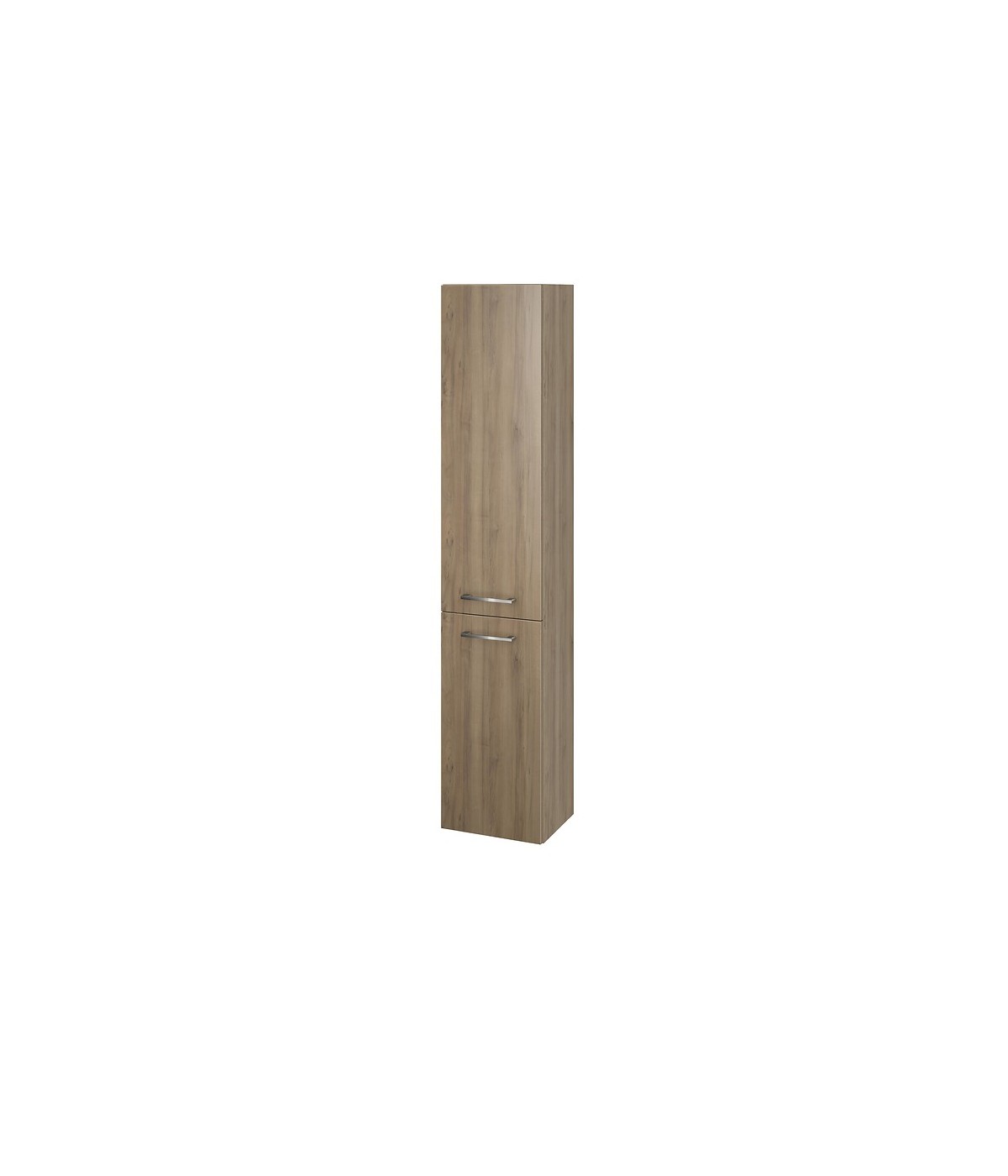 Badezimmer Hochhängeschrank LARAZ 150x30x25 Hochschrank mit 2-Türen, Nussbaum