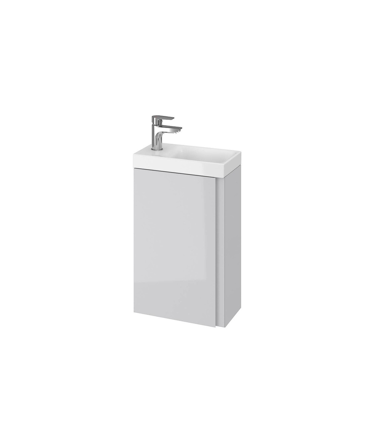Badmöbel Set MODUO 40 Waschbecken-Unterschrank mit Waschbecken, Grau
